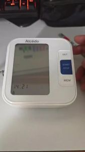 Alcedo Blood Pressure Monitor Upper Arm Automatic Digital BP Machine with Wide-Range Cuff for Home Use LCD Screen 2x120 Memory voice speaking  “talking” function (it will verbally announce the readings).