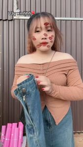 Chân váy jeans bigsize dài 3/4 xẻ tà trước chất jeans mềm mịn không co giản ( có video ảnh thật ) - V5