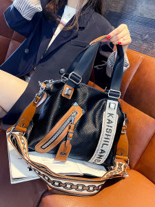 Large Capacity Tote Bag Womens Commuter Handbag Color Block Fashionable Shoulder Bag Crossbody Bag Soft Handle Polyester Lining