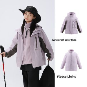 MPW | 3-in-1 Detachable Waterproof Windproof Girls Outdoor Jacket