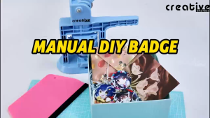 Button Pin Maker Machine 58MM Sliding Type DC-106 DIY Round Badge Punch Press Mold Tool Handmade Metal Pinback Supplies