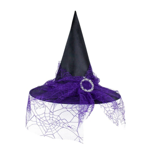 Mũ Phù Thủy Halloween Có Thể Tái Sử Dụng Dành Cho Người Lớn & Trẻ Em Chất Liệu Polyester Taffeta Phụ Kiện Dự Tiệc Dùng Cho Cosplay Và Trang Trí