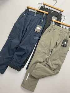 Outdoor Windproof Waterproof Fleece Lined Work Trousers Mens Winter Warm Multi Pocket Soft Shell Casual Pants