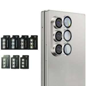 แหวนโลหะป้องกันกล้องสําหรับ Samsung Galaxy Z Flip พับ 7 6 5 4 3 รูปแบบ CD กระจกนิรภัยกล้องฟิล์มป้องกันเลนส์