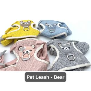 Small Pet Leash Clothes Chest Strap Vest Cartoon Pet Collar Puppy Cat Rabbit
