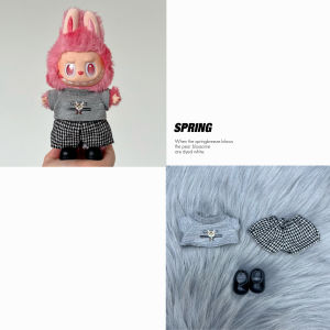 Labubu Baby Clothes Set Compatible with First Third Generations High Energy 17cm Rubber Cloth 30 Love Clothing Accessories