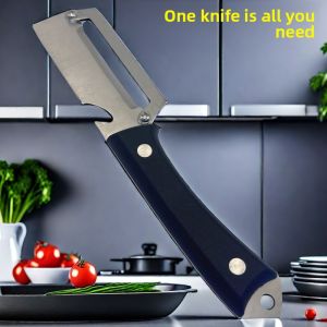 Stainless Steel Peeler Kitchen Tool for Potato Apple Melon Skin Removal Multi-Functional Fruit Home Use Scraper Knife