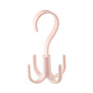 Four claw rotary hook free punch bag tie scarf scarf coat and hat hanger plastic storage hook