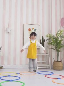 10Pcs Durable Hopscotch Jumping Ring Kids Physical Exercise Sport Toys