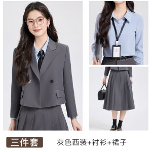 Fashionable Womens Suit Set Short Style Professional Interview Commute Autumn New Arrival Small Size Formal Wear Jacket