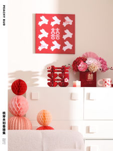 Creative 3D Origami Honeycomb Couple Wedding Gift Decoration Tabletop Home Decor Couple Engagement Anniversary Decor