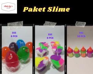 Mainan Murah Slime Paket Telur jellyLove besarSerbuk Dot.