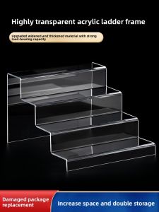 MINGZHUO | Transparent Tiered Display Stand for Desk Organization and Handmade Product Display