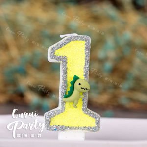 Yellow Dinosaur Birthday Digital Candle & Decor Ideas