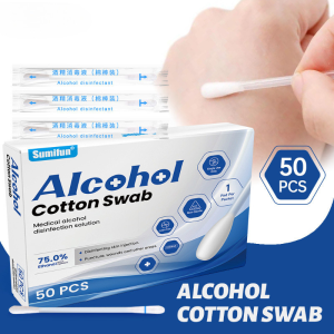 50PCS Disposable Medical Iodine Cotton Swab Disinfection Outdoor Antibacterial Care Dressing
