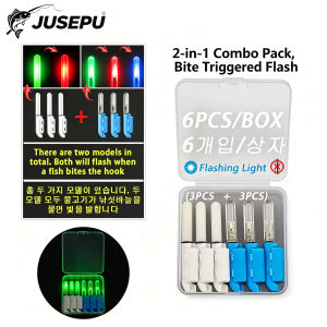 6Pcs LED Fishing Rod Tip Light Night Glow Bite Alarm Luminous Fish Rod Indicator Outdoor Fishing Accessories