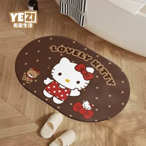 Đồ Dùng Phòng Tắm Kity Cat Vintage Thấm Hút Nhanh Khô Chống Trượt Thảm Phòng Tắm Thảm Cửa Phòng Tắm Thảm Nhà Tắm Thảm Sàn Nhà