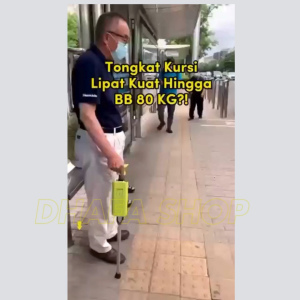 BARU Tongkat Kursi Lipat 2 in 1 Kursi Tongkat Jalan