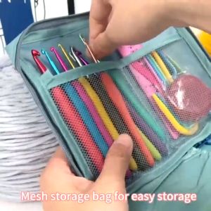 Beginner Crochet Set Kit For Adults Knitting Starter Kit Adults And Kids Complete Crochet Kit Crochet Starter Kit Metal Crochet Hooks Wool Case And Knitting Accessories DIY Knitting Tools