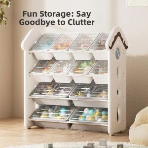 Toy and Book Storage Organizer Multi-layer Dustproof