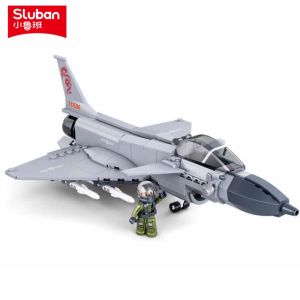 Sluban | 211PCS Air Force Model Bricks J-10 CS Fighter Aircraft Building Blocks Sets J10 Military Educational Toys for Children