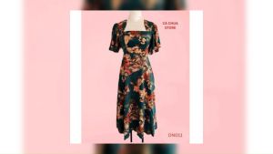 Đầm ngắn tay chất liệu siêu đẹp thời trang cao cấp freesize