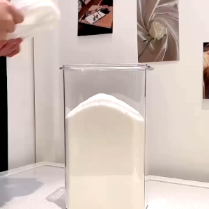 ขวดใส่น้ำยาซักผ้า ขวดใส่น้ำยาซักผ้ารีฟิล  กล่องเก็บผงซักฟอก ฝ1300/1800/2500มล ขวดใส่ผงซักฟอก พร้อมฝาปิด พร้อมถ้วยตวง โปร่งใสและมองเห็น