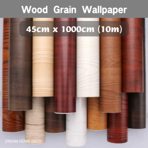 45cm x 10meters Self-Adhesive Wood Grain Wallpaper - Furniture Stickers