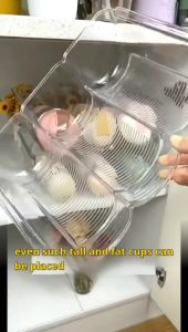 Stackable Wine Rack Refrigerator Organizer Universal Bottle Holder Water Bottle Organizer Champagne Storage Box