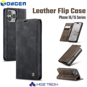INOVAGEN Leather Flip Case For 16 16ProMax 15 15Plus SeriesMagnetic Close Flip Phone Cover with Card SlotPhone Stand Function