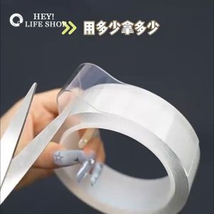 Strong Universal Adhesive Nano Double Sided Tape Traceless Tapes Transparent Reusable Waterproof Wall Sticker Cleanable