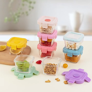170ML Glass baby food container baby food jar baby food storage bekas makanan baby snack container kids