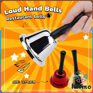KLIMO Loud Hand Bells for Adults Dinner Bells for Inside Classroom Bell for Food Line Alarm Jingles Ringing
