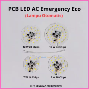 PCB LED AC Emergency Eco 7 9 12 15 Watt Mesin Lampu Otomatis Lampu LED Magic AC DC