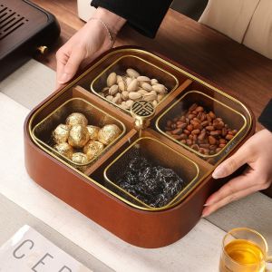 Luxurious Gold-edge Glass Snack Tray