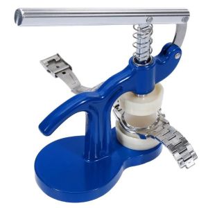 Pressure Repair Press Tool Watch Back Closer Watchmaker Tools Case Crystal Glass Hand-tools with 12 Plastic Dies Kits