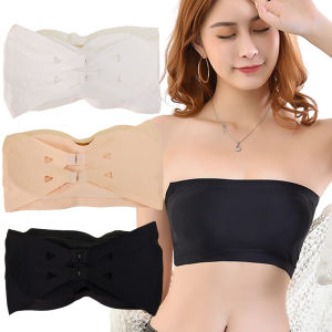 Summer Ice Silk All-Match Strapless Anti-Exposure Light Breathable Bra Padded Wrap Bras Bottoming Top for Women