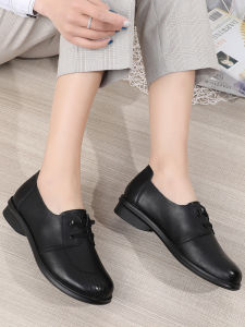 SHIPAILUO | รองเท้าผู้หญิงหนังแท้ทรงหัวมน รองเท้าแตะแบบสวมสบาย ฤดูใบไม้ผลิ 2022 รองเท้าผู้หญิงหัวมน ทรงหัวมน พื้นยาง รองเท้าหนังแท้