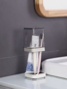 bathroom Organizer Set Bathroom Shelf Cute Toothbrush Holder Organizer and Toothpaste Case with Cap