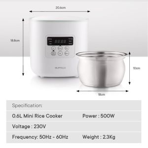 [READY STOCK] Buffalo 0.6L Mini Rice Cooker 牛头牌迷你电饭锅 (KW86)