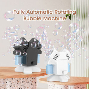 Double head rotating bubble machine childrens bubble toys outdoor activities/wedding props Without Battery Bubble Water