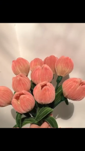 ลวดกำมะหยี่ หนา8mm DIY ขนนุ่มฟู มีหลายสี 100เส้น ดัดง่าย ทำดอกไม้ DIY