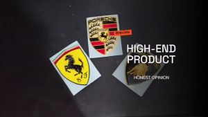 Emblem Ferrari Sticker Lamborghini Stiker Porsche 3D Timbul
