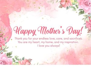 Mothers Day Card Toppers ( Cake or Bouquet) A4 Size Glitter Card 250gsm 4pcs 6pcs 8pcs 10 pcs Floral Design
