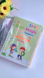 4IN1 BUKU SANK BOOK MAGIC ANAK ISI 4 - 3D REUSABLE WITH PEN / BUKU EDUKASI ANAK TK SD PG PAKET SET EDUKASI BELAJAR KIDS