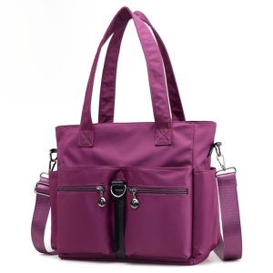 Canvas Womens Shoulder Handbag Large Capacity Casual Nylon Oxford Cloth Crossbody Bag Multi-functional Mom Bag