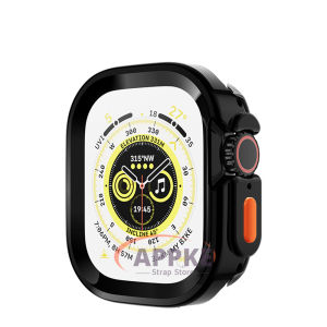 อุปกรณ์เสริมกรอบกันชนสำหรับ Iwatch Series 9 8 7 6 5 4 3 เปลือกหอยแบบอัลตราปกป้องเต็มรูปแบบเคสสำหรับ Apple Watch ขอบ TPU 49มม