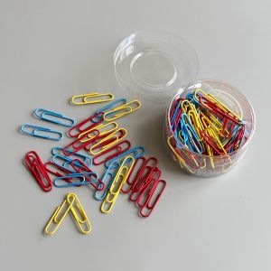 Office And Student Multi-Purpose 33mm Metal Paper Clips 600pcs Assorted Colors Binding Supplies Business Stationery