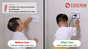JJ EUDEMON (ONLY FOR PHILIPPINE) Baby Safety Electrical Outlet Cover Box Childproof Large Plug Cover for Babyproofing Outlets Easy to