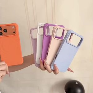 Real Silicone Candy Color Magnetic Phone Case For Magsafe iPhone 17 16 Pro Max 15 14 Plus 13 12 11 Protective Soft Bumper Cover